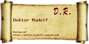 Doktor Rudolf névjegykártya