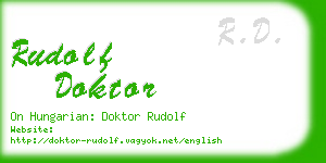 rudolf doktor business card